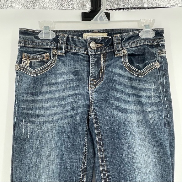 Mek Jeans Natalie Bootcut Light Factory Distressed – Size 25/30 - Picture 3 of 14